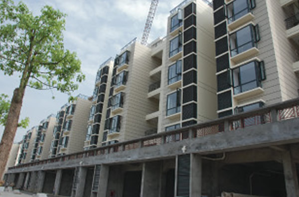 遂宁河东新区慈音寺小区一角